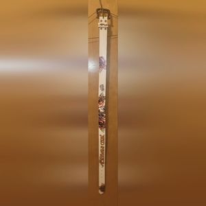 ED Hardy White Leather Belt Women's Size Large